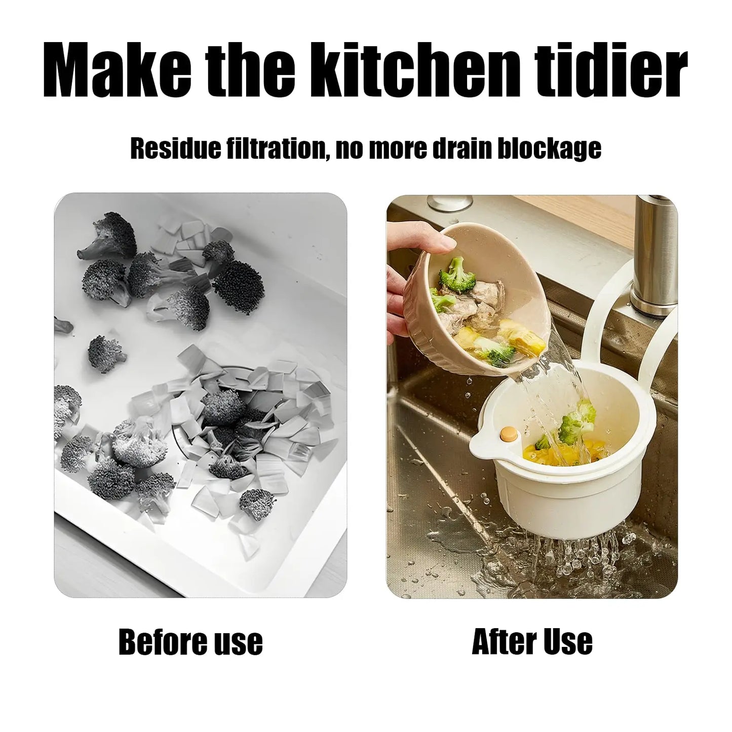 Self-Cleaning Sink Strainer